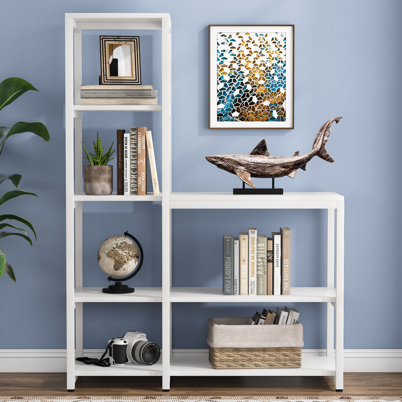 17 Stories Elizah Geometric Bookcase & Reviews Wayfair